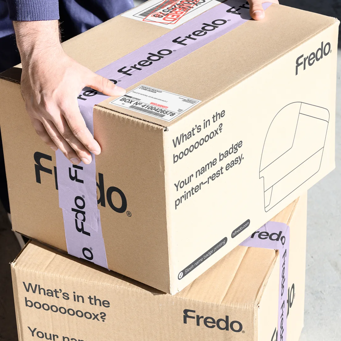 Fredo equipment packed for worldwide shipping